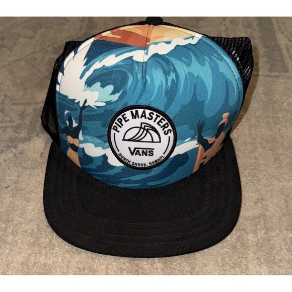 Vans Other - Vans Off Wall Pipe Masters Surfing Water Wave Trucker Snapback Hat Mens One Size